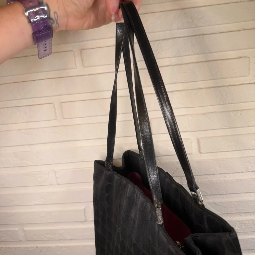 Kate Spade Vintage Black Nylon Shoulder Bag Made in Italy